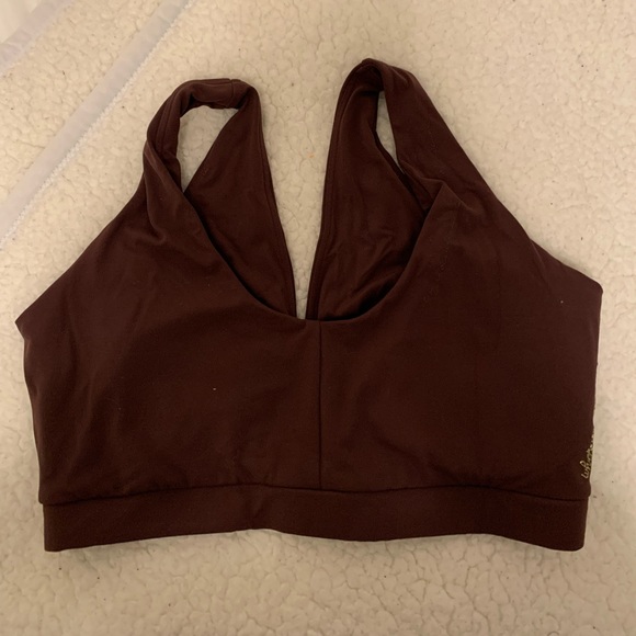 GYMSHARK x WHITNEY SIMMONS BROWN SPORTS BRA SIZE MEDIUM - Picture 2 of 4